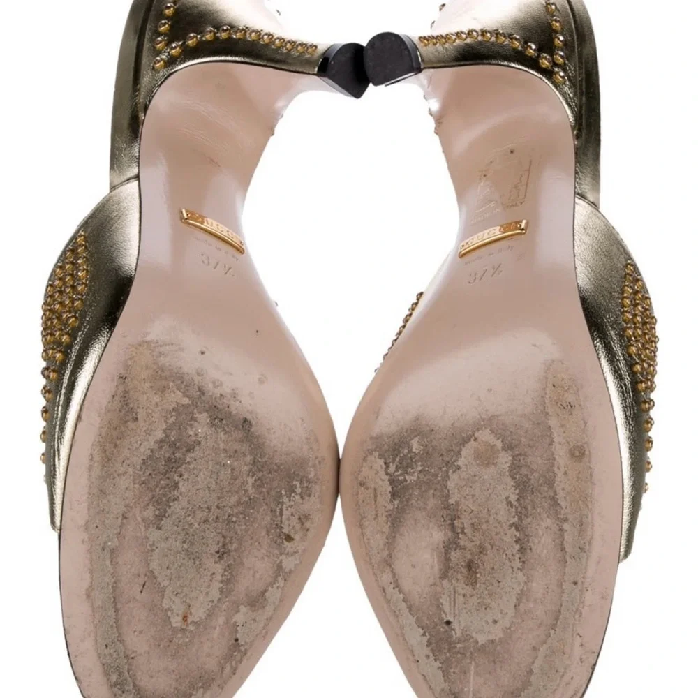 Gucci Gorgeous Gold Women's Heels 7.5 EUC - Picture 6 of 6